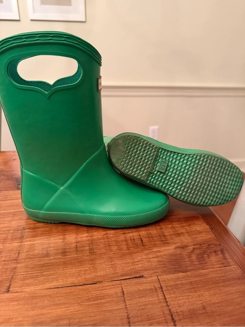 Hunter Children's Emerald Green Waterproof Rain Boots